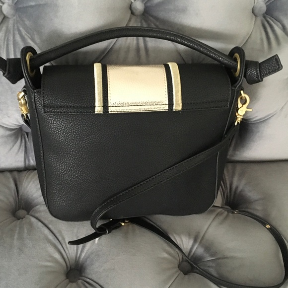 Foley + Corinna NWOT!!!! REESE SATCHEL/ CROSSBODY IN BLACK STRIPE - Picture 2 of 10